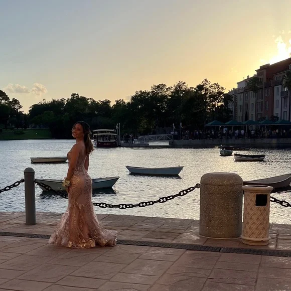 Jovani | Dresses | Jovani 3675 Rose Gold Prom Dress | Poshmark